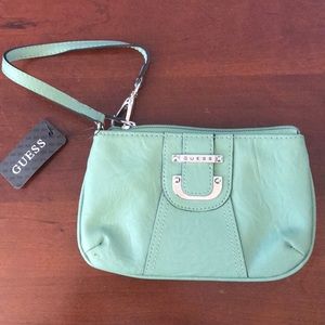 Guess wristlet in mint green